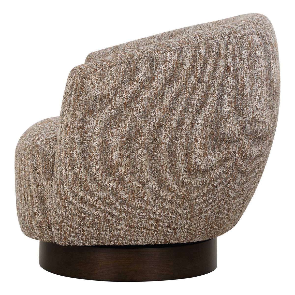 Dunes Fabric Swivel Chair - Light Brown by Uttermost - View 5