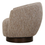 Dunes Fabric Swivel Chair - Light Brown by Uttermost - View 5