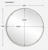 Grand Pendulum Round Mirror - Black by Uttermost - View 7