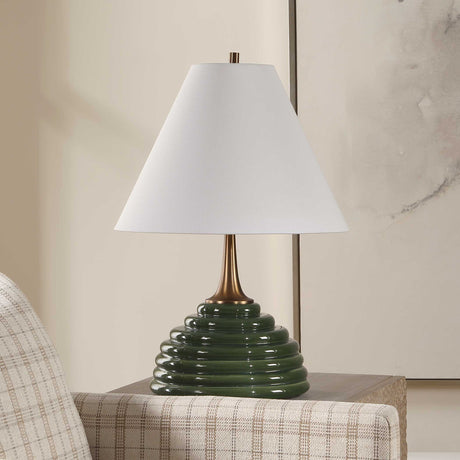 McKay Table Lamp - Dark Green by Uttermost - View 3