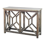 Catali Stone Console Table Ivory - Light Brown by Uttermost - View 9