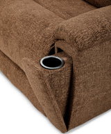 Refined Transitional Fabric Power Swivel Gliding Recliner With Power Headrest & Lumbar | Flexsteel