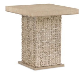 Geometry Low Side Table Polished Limestone - Beige / Gold by Hooker Furniture - View 1