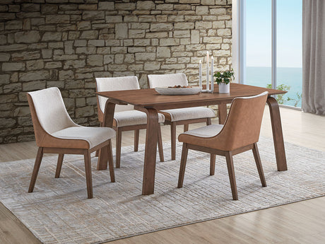 Ginny 5 pieces Walnut Finish w/ Side Chairs Dining Room Set - sold by Home Elegance USA