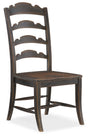 Hill Country Twin Sisters Ladderback Side Chair - Black / Dark Brown by Hooker Furniture - View 1