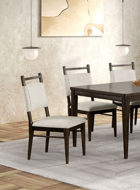 7pc Dining Room Set Dark Walnut Wooden Dining Table 6x Side Chairs Rubber wood Modern Kitchen Dining - sold by Home Elegance USA