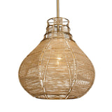 Hestia 1 Light Natural Rope Pendant - Light Brown by Uttermost - View 5