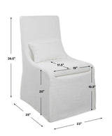 Coley Armless Chair - White by Uttermost - View 9