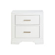 White Finish Sleek Design Nightstand with Two Storage Drawers Transitional Style Bedroom Furniture 1pc