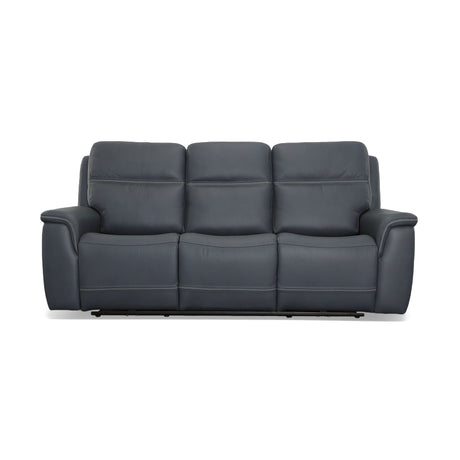 Sawyer Power Reclining Sofa With Power Headrests & Lumbar - Marine | Flexsteel