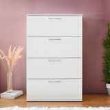 Bliss Glossy Four - Drawer Jumbo Chest in White - B040S00004 - Home Elegance USA - 2