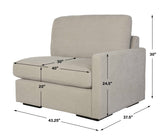 Refuge Sand Right Arm Facing Sofa - Beige by Uttermost - View 8