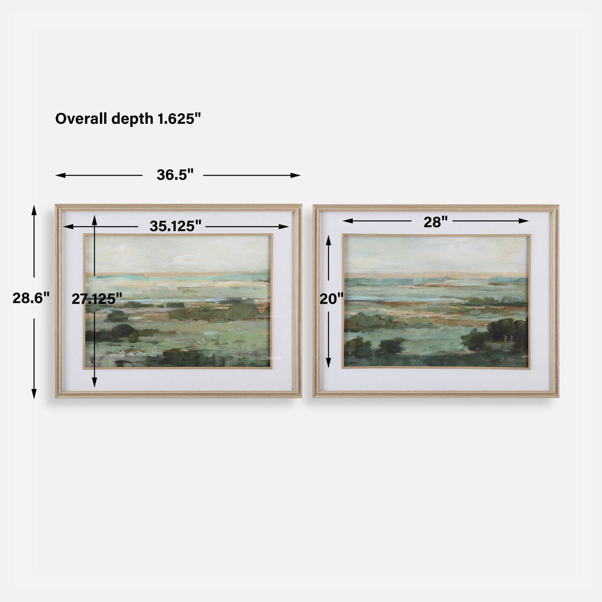Warm Valley Framed Prints (Set of 2) - Light Brown by Uttermost - View 8