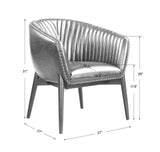 Anders Chenille Accent Chair - Black / Light Brown by Uttermost - View 8