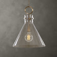 Imbuto Funnel Glass 1 Light Pendant White & Gold - White / Yellow by Uttermost - View 1