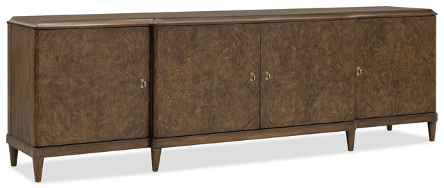 Melange Burleigh Entertainment Console - Dark Brown by Hooker Furniture - View 1