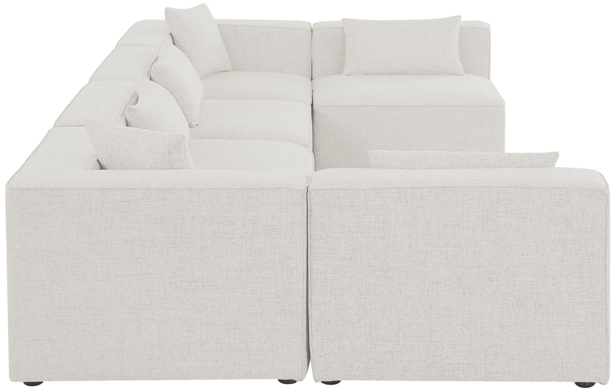 Cube - Modular Sectional 6 Piece - Cream - 630Cream - Sec6D - Home Elegance USA - 2