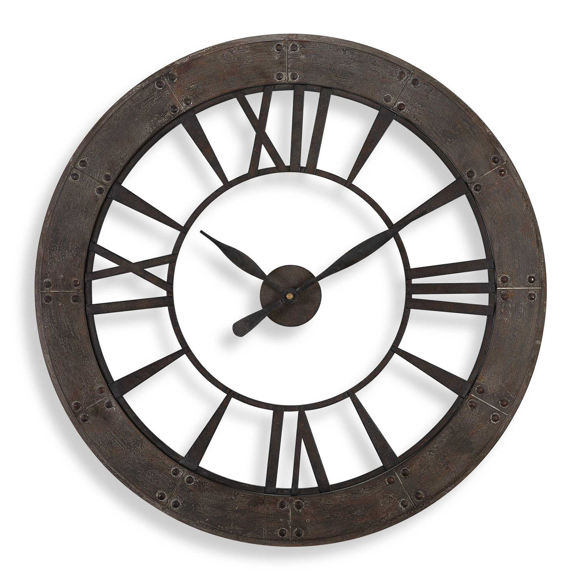 Ronan Wall Clock - Dark Brown by Uttermost - View 1