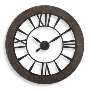 Ronan Wall Clock - Dark Brown by Uttermost - View 1