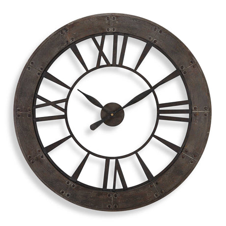 Ronan Wall Clock - Dark Brown by Uttermost - View 1