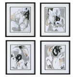 Tangled Threads Abstract Framed Prints (Set of 4) - Silver / White by Uttermost - View 1