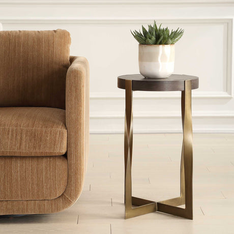 Drew Brass Accent Table - Bronze by Uttermost - View 3