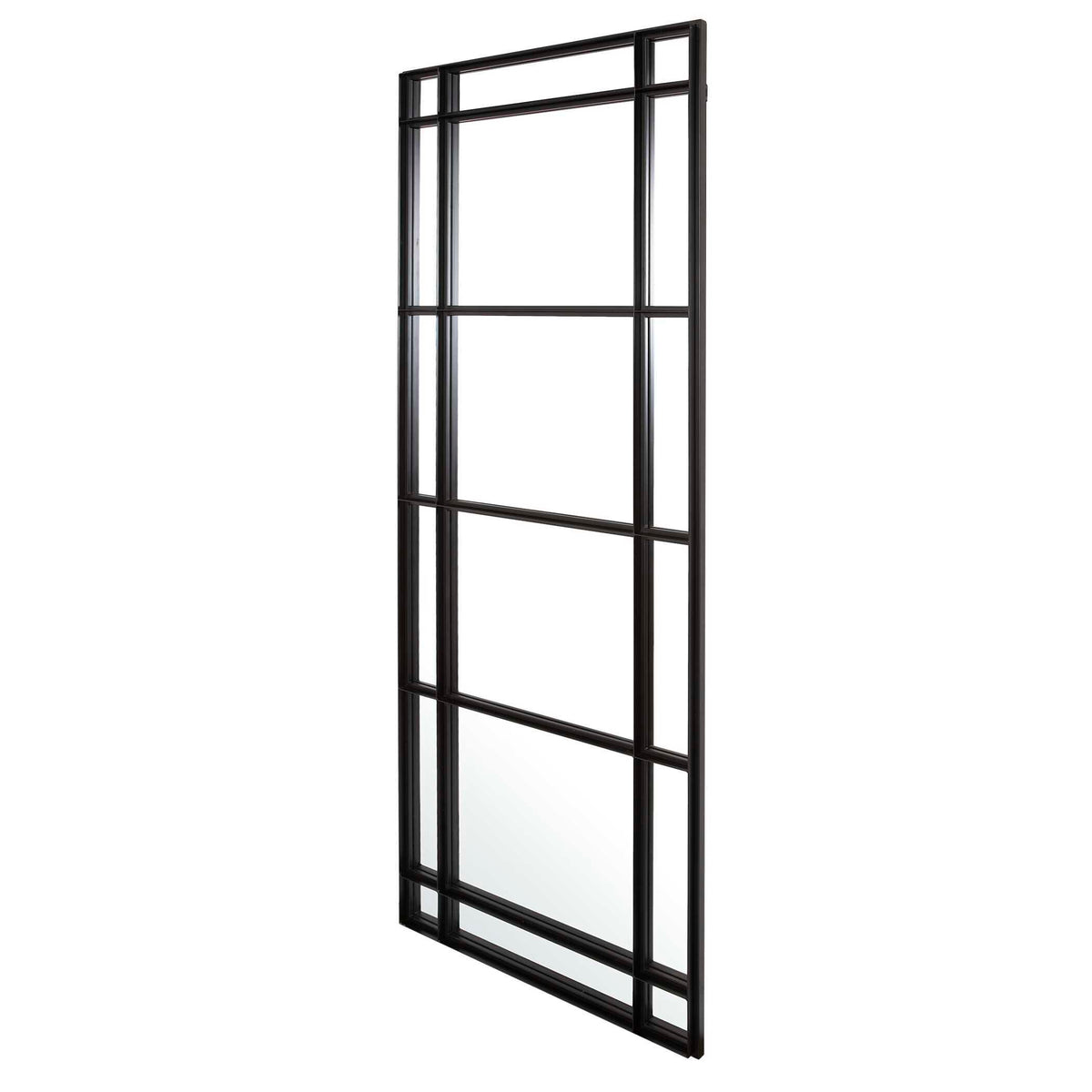 Atticus Large Rectangular Mirror - Black by Uttermost - View 3