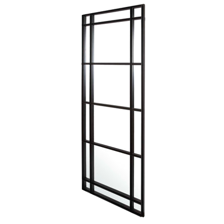 Atticus Large Rectangular Mirror - Black by Uttermost - View 3