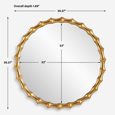 Nacala Round Mirror - Gold by Uttermost - View 7