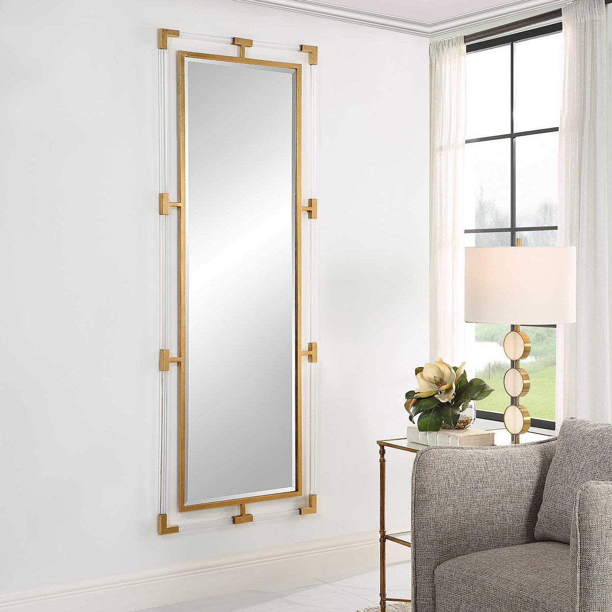 Balkan Tall Mirror - Gold by Uttermost - View 3
