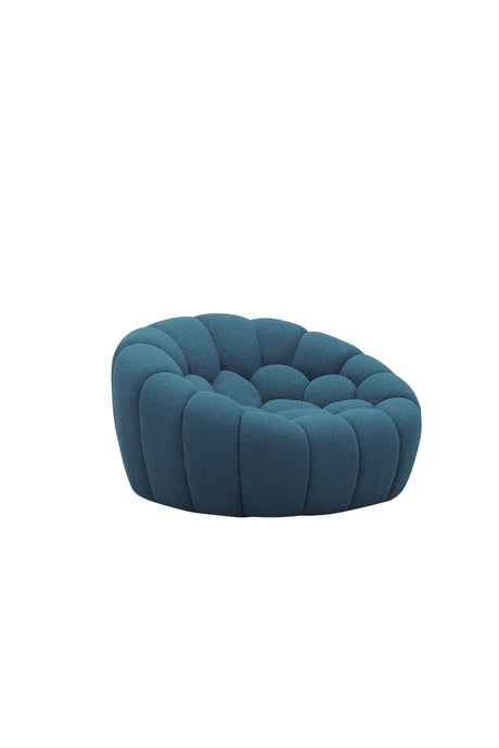 Divani Casa Yolonda - Modern Curved Dark Teal Fabric Sofa Set - sold by Home Elegance USA
