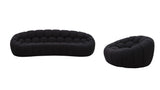 Divani Casa Yolonda - Modern Curved Black Fabric Sofa Set | VIG - Home Elegance USA