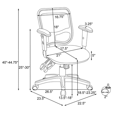 Office Chair - Rollo Adjustable Height Office Chair Black