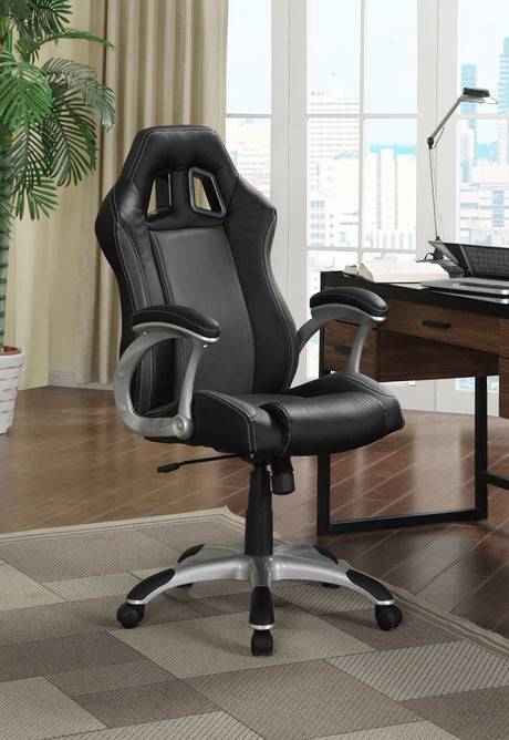 Office Chair - Roger Adjustable Height Office Chair Black and Grey