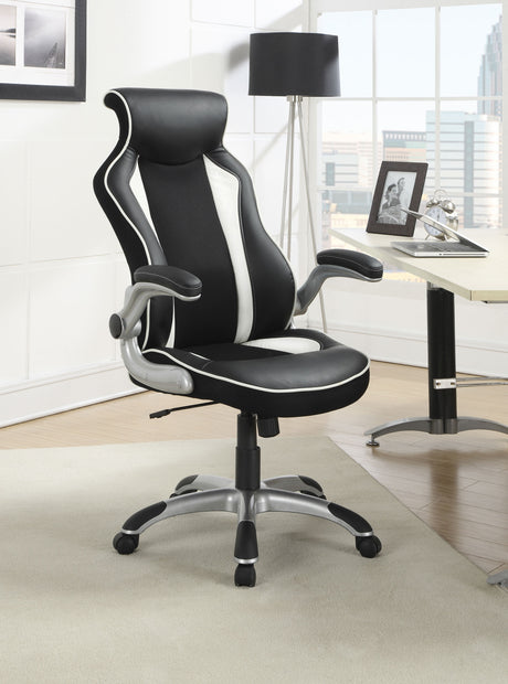 Office Chair - Dustin Adjustable Height Office Chair Black and Silver