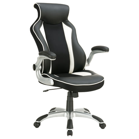 Office Chair - Dustin Adjustable Height Office Chair Black and Silver