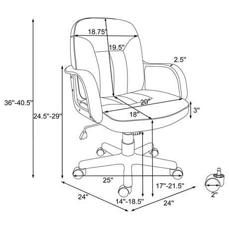 Office Chair - Minato Adjustable Height Office Chair Black