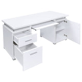 Computer Desk - Tracy 2-drawer Computer Desk White