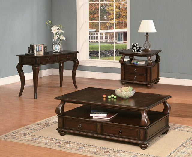 Amado Coffee Table 80010 Walnut Finish | Acme - 80010 - Home Elegance USA - 1