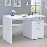 Computer Desk - Irving 2-drawer Office Desk with Cabinet White