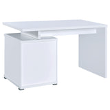 Computer Desk - Irving 2-drawer Office Desk with Cabinet White