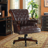 Calloway Tufted Adjustable Height Office Chair Dark Brown | Coaster | Home Elegance USA