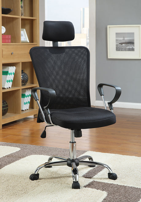 Office Chair - Stark Mesh Back Office Chair Black and Chrome