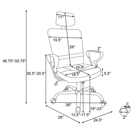 Office Chair - Stark Mesh Back Office Chair Black and Chrome