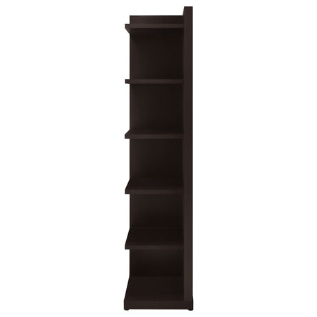 Alder 6 - tier Corner Bookcase Cappuccino | Coaster - 800270 - Home Elegance USA - 5