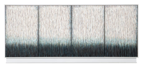 Melange Mediterranean Entertainment Credenza - White / Blue by Hooker Furniture - View 4