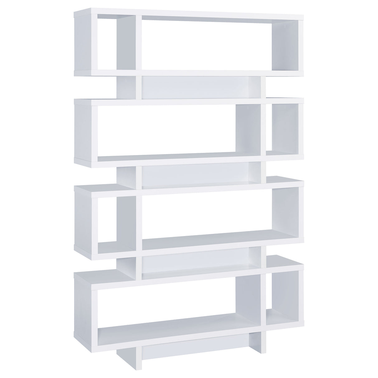 Bookcase - Reid 4-tier Open Back Bookcase White