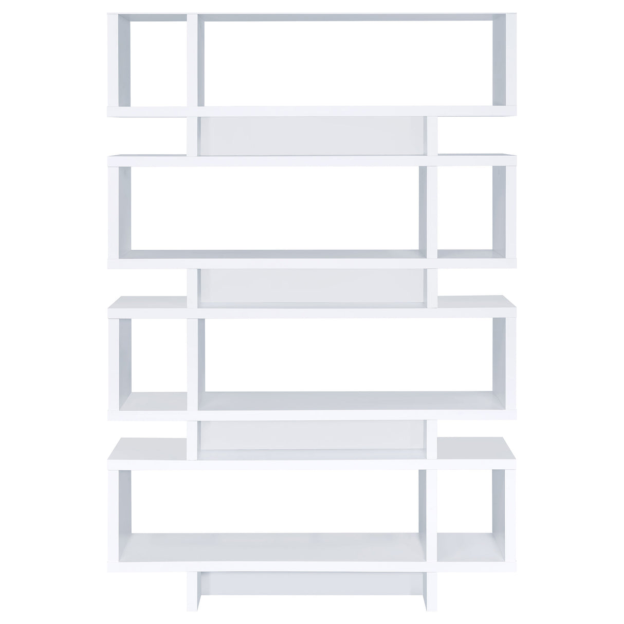Bookcase - Reid 4-tier Open Back Bookcase White