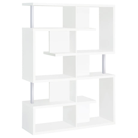 Bookcase - Hoover 5-tier Bookcase White and Chrome