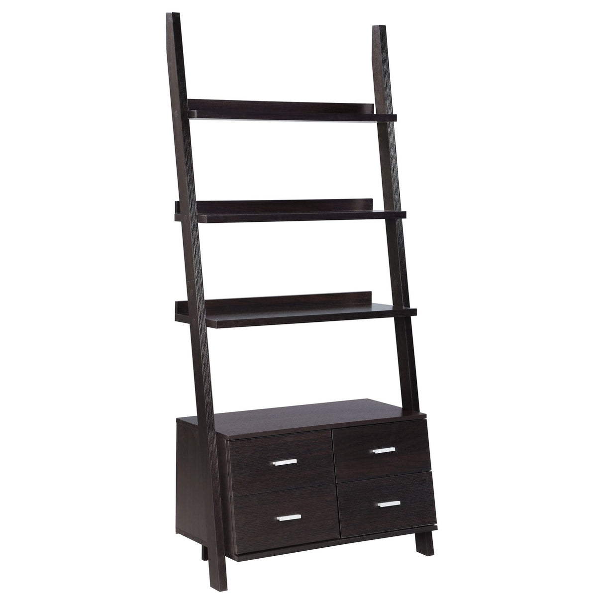 Colella 3 - piece Storage Ladder Bookcase Set Cappuccino | Coaster | Home Elegance USA